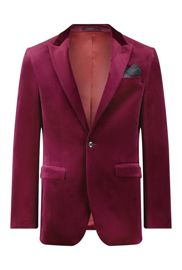 Savile Row Jonah Velvet Wine Jacket