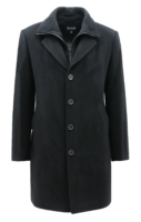 DANIEL HECHTER PROFILE 3/4 OVERCOAT BLACK WOOL