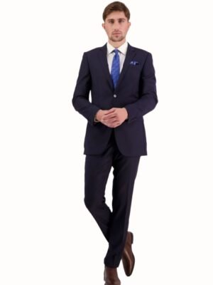 Savile Row Abram Navy D7 Wool Suit Set