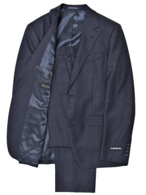 Boston Blue Check Wool Suit Set