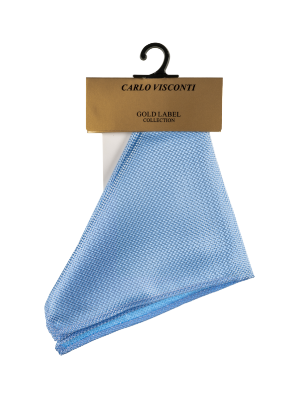 Blue Self Pattern Tie. Bow Tie. Handkerchief