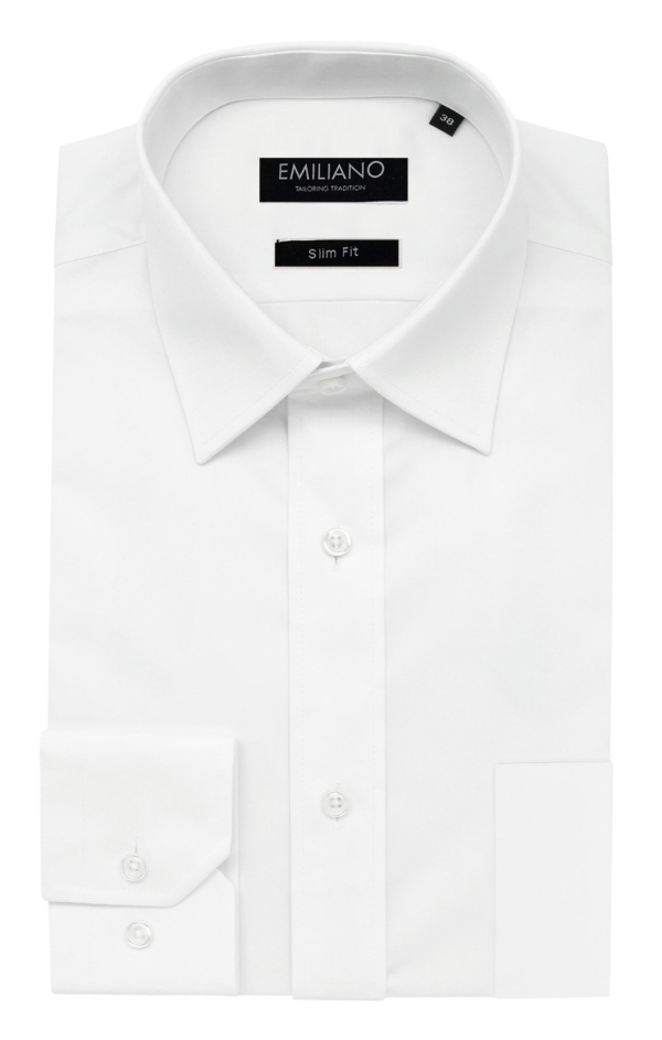 Emiliano Cotton Twill White Shirt