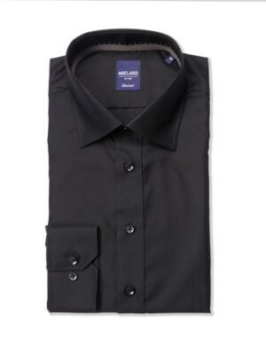 Abelard Luxe Twill Slim Fit Black Shirt