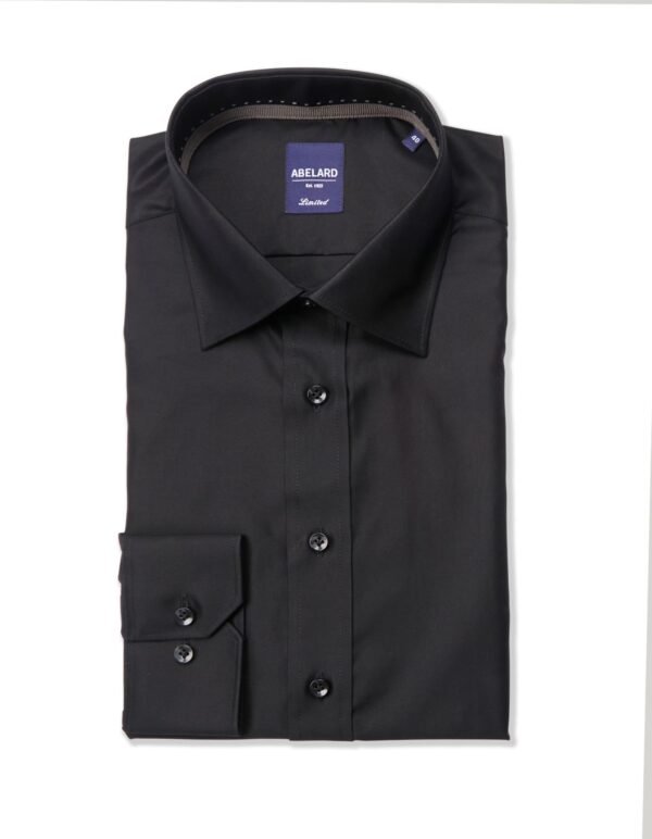 Abelard Luxe Twill Slim Fit Black Shirt