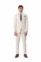 Savile Row Pure Linen Sand Suit Set