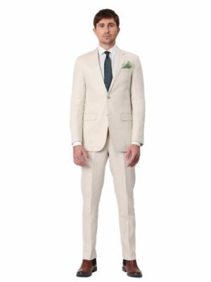 Savile Row Pure Linen Sand Suit Set