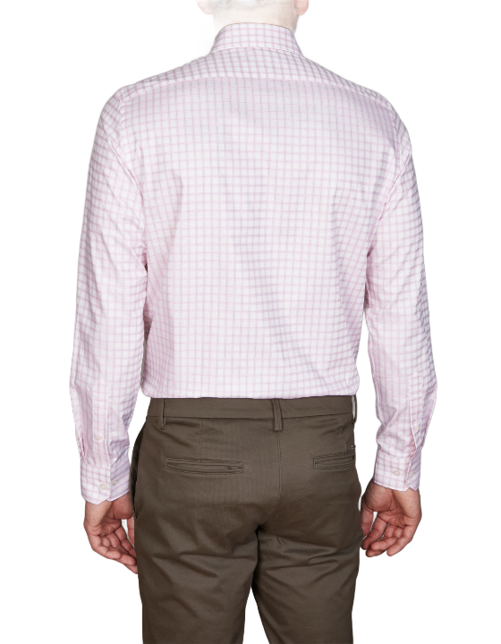 Abelard Pick Stitch Pink Check Shirt