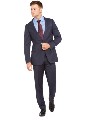 PGH Pharrel Slim Fit Blue Wool Suit Set